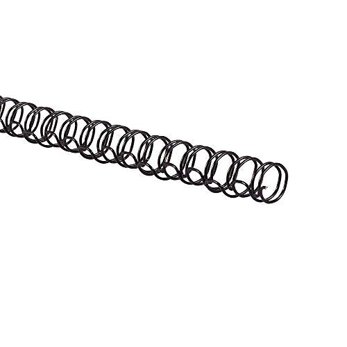 GBC Binding Spines / Spirals / Coils, 3/8" Diameter, 75 Sheet Capacity, 3:1 Pitch, WireBind, Black, 100 Pack (9775018)