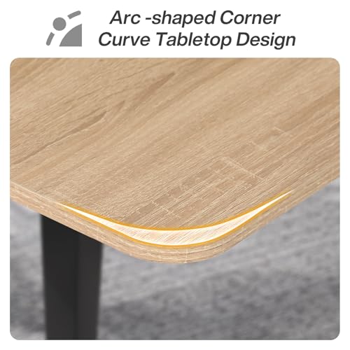 Tribesigns 6FT Conference Table, 70.86L x 35.43W x 29.52H Inches Boat Shaped Meeting Table, Modern Seminar Table for Office Meeting Conference Room (Light Wood Grain, 6ft)