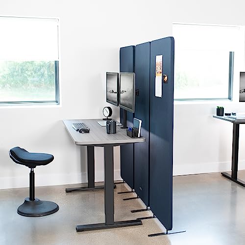 VIVO Navy Blue Freestanding 72 x 66 in Privacy Panel, PP-3-T072NB