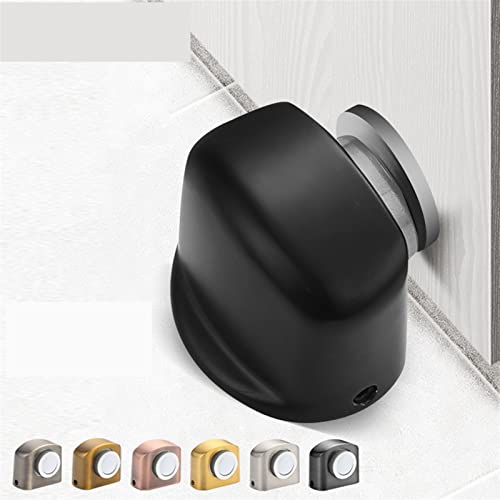 Zinc Alloy Strong Magnetic Door Stop Suction Bedroom Door Collision Door Touch Magnetic Door Stopper 1Pcs (Color : Black)
