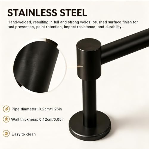 Bar Foot Rails, Floor-Standing, 304 Stainless Steel, Ergonomics