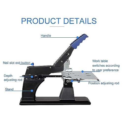 Manual Heavy-Duty Stapler, Desktop A3/A4 Flat/Saddle Stapler with Push Nail Slot Design,Labor Saving and Durable, for Office