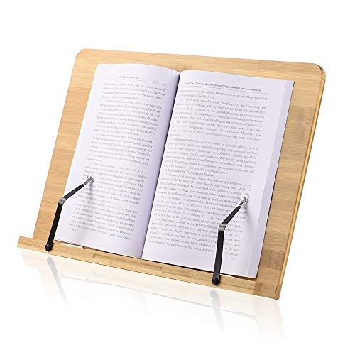 Reading Stand Adjustable Bamboo Book Stand Foldable Desktop Reading Holder