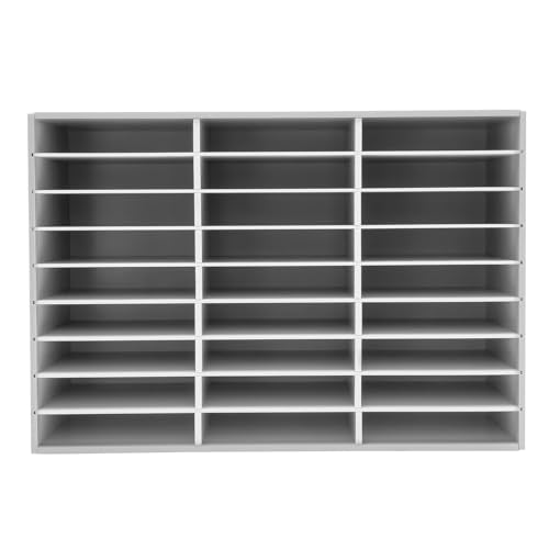 WTIOPJ Classroom Mailbox 27 Slots Home Office Mail Sorter, Construction Paper Organizer Storage Compartment Shelf Holder, Student Mailboxes For Classroom Literature Organizer (31.5 * 12 * 21.9in)