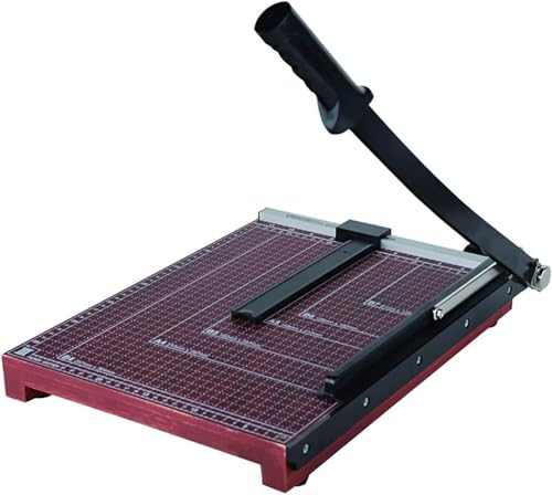 Stackable Paper Trimmer Cutting Guillotine with Handle, Manual Cutter A4 Size Grid Photo Craft Machine for Coupons Labels Cardstock