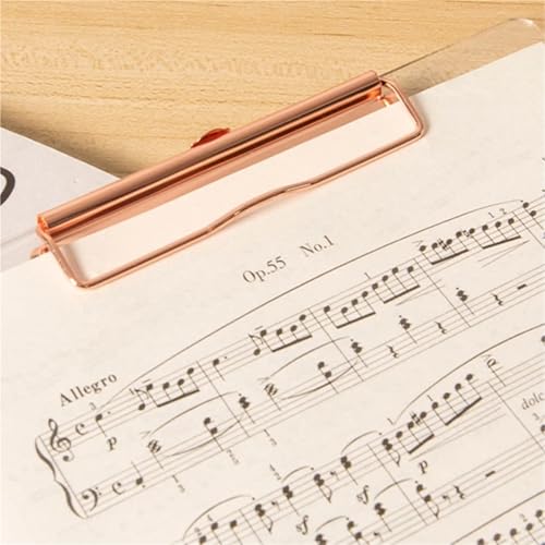 Clipboards Bulk 2Pcs A4 Acrylic Clipboard Transparent File Holder Low Profile Clip Holds 30 Sheets Office Supplies for Professionals(RGD)