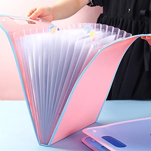 Yuidaaavzz File Organizer Desk File Folder Document Paper Organizer Storage Holder Multilayer Expanding Box School Office Stationery Document Bag File Folders (Color : Gray) (Mug)
