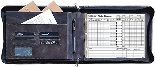 Professional Pilot Logbook Binder, Pilot Journal for Letter Size Paper, Pilot Logbook Portfolio