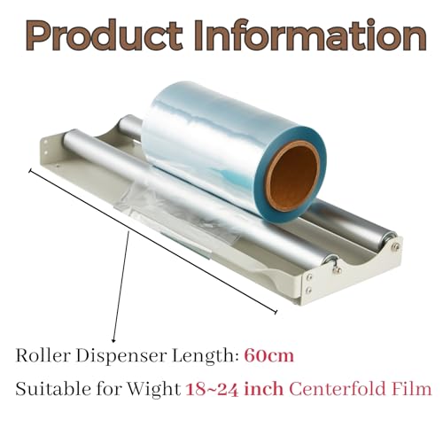 Weiwei - 60cm Desktop Shrink Wrap Film Roller Dispenser – Fits Up to 24” Rolls, Perfect Match with Heat Sealer