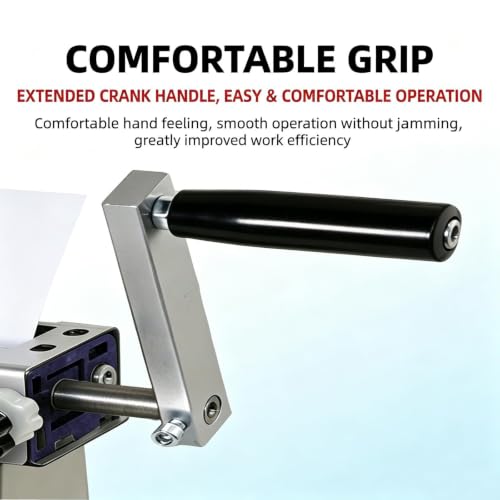 Crank Shredding Machine, Hand Crank Leaf Cutter, Manual Tobacco Leaf Shredder, 1mm Width, Hand Crank Strip-Cut, with 2 Table Clamps, for Home Use, Office, School