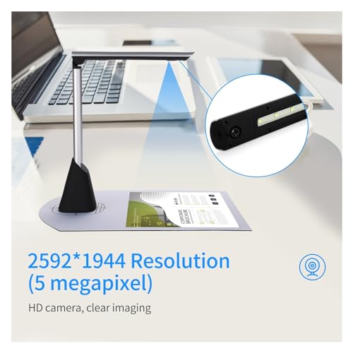 BK34 Document Camera Scanner 5 MP HD Camera A4 Capture Size LED Book Scanner for Classroom Teachers Support 7 Language