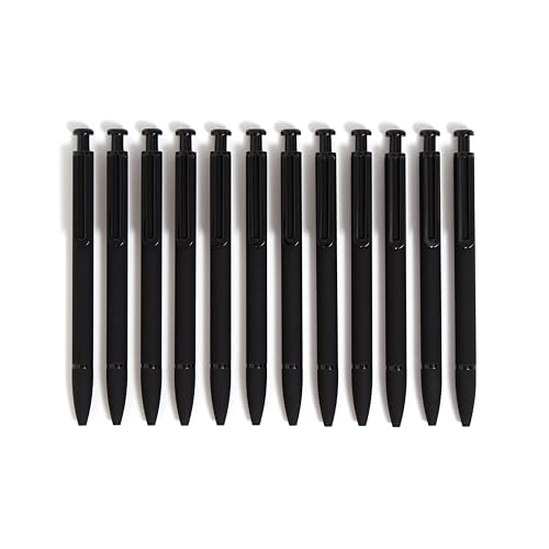U Brands Monterey Ballpoint Pens, 12 Pack, Retractable, Midnight Black