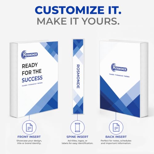 Rosmonde Bulk 3 Ring Binder 1 Inch, 24 Pack, Bulk View Binder, PVC Free