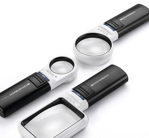Eschenbach Mobilux LED Handheld Magnifier, 4X, 75 x 50 mm, 16D