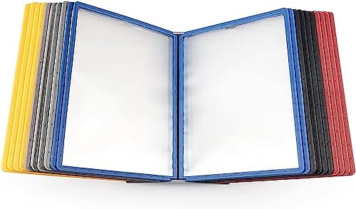 Folder Multi-layer folder Portfolio folder a4, Wall Mounted File,Storage Shelves, A4 Size Paper Document Folder,Wall Hanging Units Flip Folder,20 Pages File Organizer， Wall-Mounted Poster Flip Book