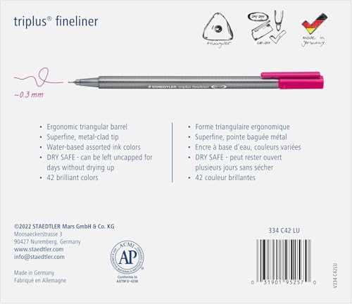 STAEDTLER Fineliner triplus 42, 2 Pack