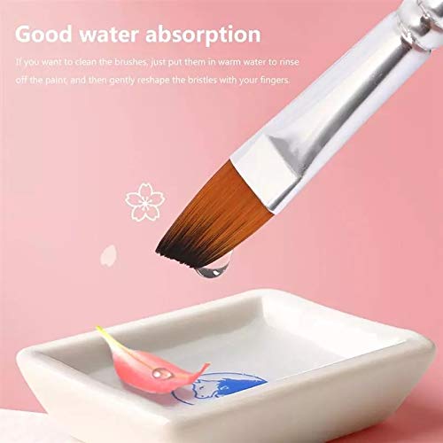 HBJWOV 1 Set of 5Pcs Multi-Function Nylon Paintbrush Paint Brush Painting Tool for Watercolor Painting Oil Painting(Light Grey)