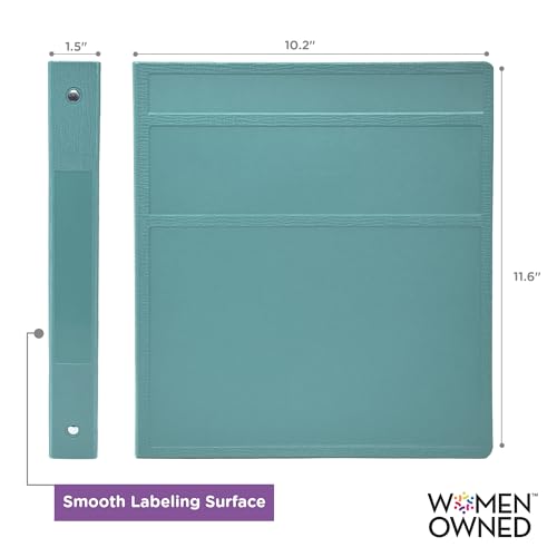 1" Heavy Duty Plastic Binder, Round Rings, Powder Blue, Case of 18