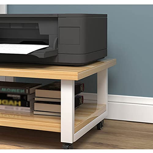GAZOGJ Office Printer Shelf Office Under Desk Rolling Printer Stand with Wheels Mobile Printer Stand Printer Table Work Cart for Home Office Printer Stand