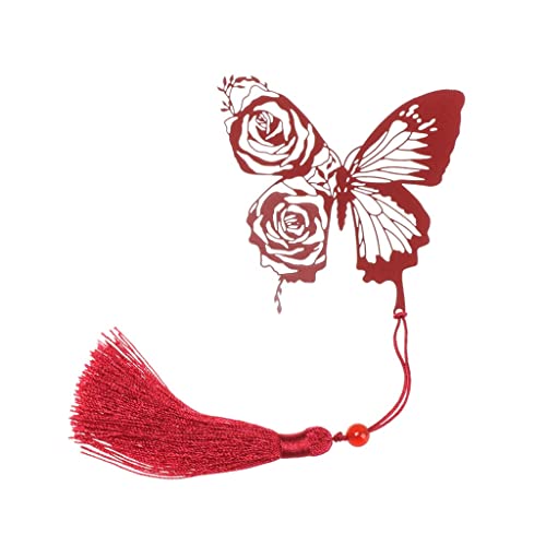 OISNGWNG Retro Rose Bookmark Ribbons Tassel School Stationery Supplies