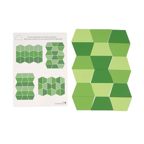 Excellerations Tessellations Math Activity Set - 114 Pieces with Storage