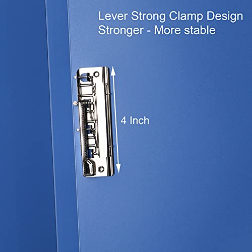 Acocony Punchless Binder Letter Size with 2 Clamp Blue 6-Pack