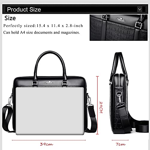 FSD.WG Briefcase Shoulder Laptop Business Slim Bags for Men Black