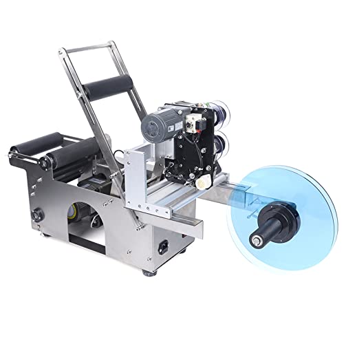BbqLiaxon Semi-Automatic Round Bottle Labeling Machine, 20-40pcs/min Electric Bottle Label Applicator for Round Bottles, Rounds Bottles Labeler Suitable for Diameter 0.59-4.72 inches