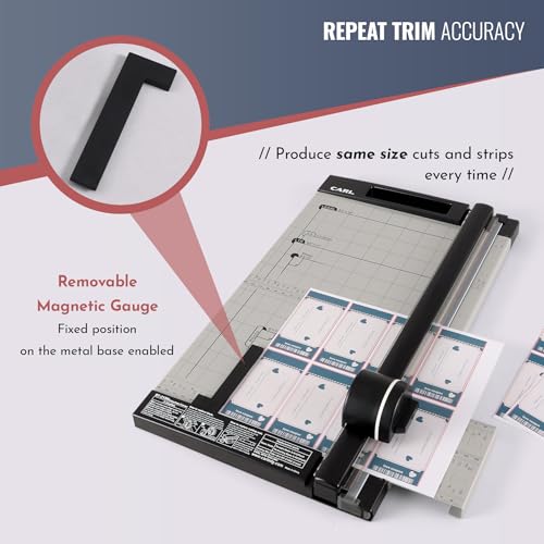 Carl, Professional Rotary Paper Trimmer 15-inch, 15 Sheet Cutting Capacity, Black and Silver
