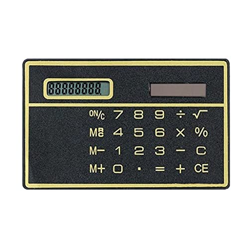 NSUQOA 8 Digit Thin Solar Power Calculator with Touch Screen Credit Card Design Portable Mini for Business School(E)