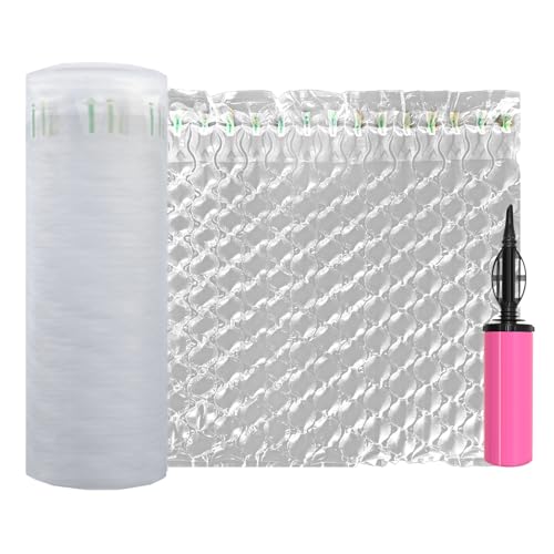 Hijelyn Inflatable Bubble Cushioning Wrap Roll Bottle Shipping Sleeves 15.7"x164' Air Pillows for Shipping Moving, Large Size Air Bubbles Packing Supplies for Fragile Items Packaging Material
