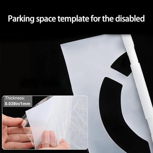 Handicap Parking Stencil Marker Symbol Template Silicone Flexible Garage Marker Parking Lots Stencil Enduring Lots