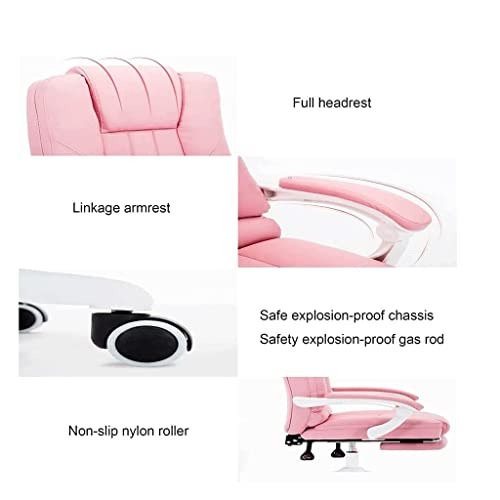 POCHY Flexible Office Chair Office Chair Height Adjustable Desk Chair S Shape Back Computer Chair Pu Leather Study Managerial Chairs Executive Chairs Cozy