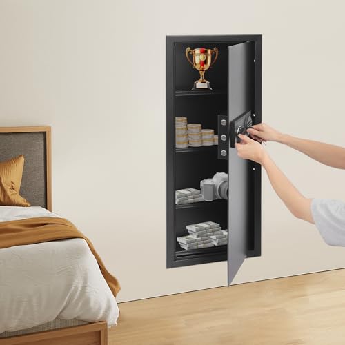 39.37" Tall Wall Safes Between The Studs with Combination Lock & Keys