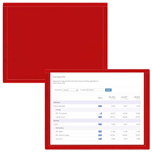 StoreSMART - Red Document Frame (Window) - Letter-Size Pages - 100-Pack - R282PQR-100