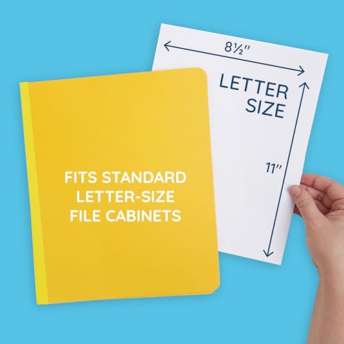 Blue Summit Supplies 10 Yellow Classification Folders, 1 Divider, Letter