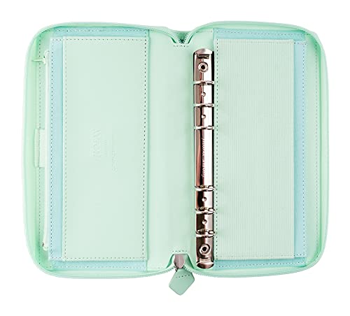 Filofax Saffiano Personal Compact Zip Organiser - Mint