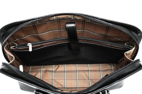 Tony Perotti Italian Leather Womens Fashion Zip-Around Top Handle Laptop Business Shoulder Tote Brief Bag