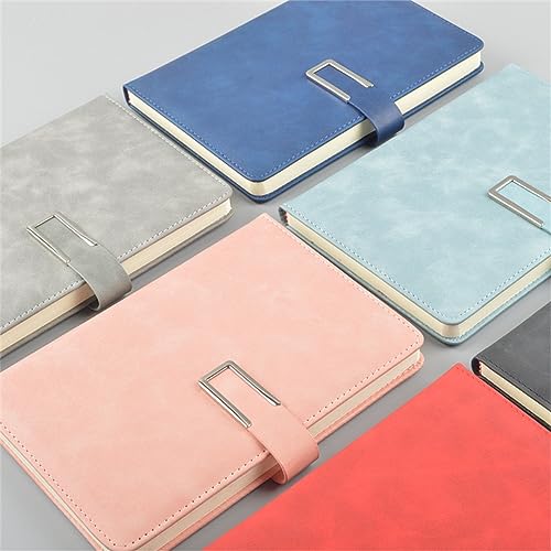 WERFOGH A5 Buckle Notebook, PU Leather Hand Ledger, Business Office Supplies, Stationery, 4 Pieces