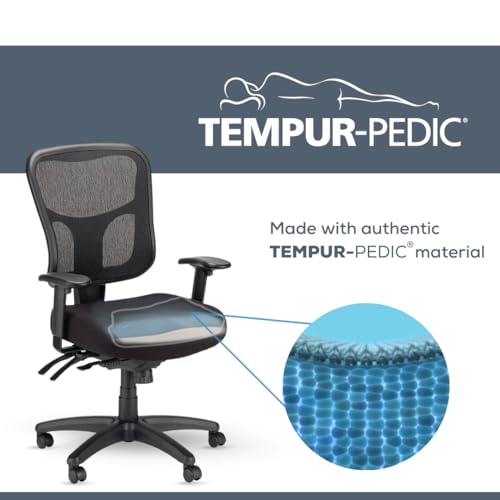 Tempur-Pedic TP8000C Ergonomic Mesh Swivel Task Chair with Tempur Material, Cooling Gel Layer, Burgundy