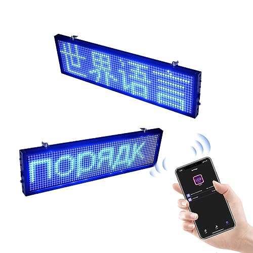 MekUk LED Sign Board Scrolling Message Programmable LED Matrix Panel, LED Scrolling Sign Light For Parties, Cars, Bars, Festivals for Store, Car, Business, Promotion ( Color : Orange , Size : 340*95*1
