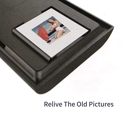 Slide Negative Scanner, 35/135mm Film Scanner with Companion APP and Built-In LED Back Light, Support JPEG and Convert Color or Black White, Compatible with IOS/Android, Foldable, for Gifting