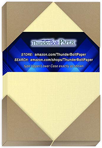 300 Ivory Linen 80# Cover Paper Sheets - 4" X 6" (4X6 Inches) Photo|Card|Frame Size - 80 lb/pound Card Weight - Fine Linen Textured Finish - Quality Cardstock