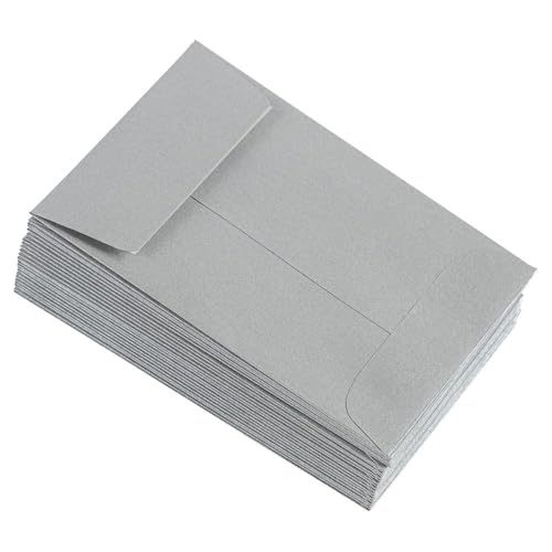 LUXPaper #4 Coin Envelopes | 3'' x 4 1/2'' | Silver Metallic | 80lb. Text | 1,000 Qty