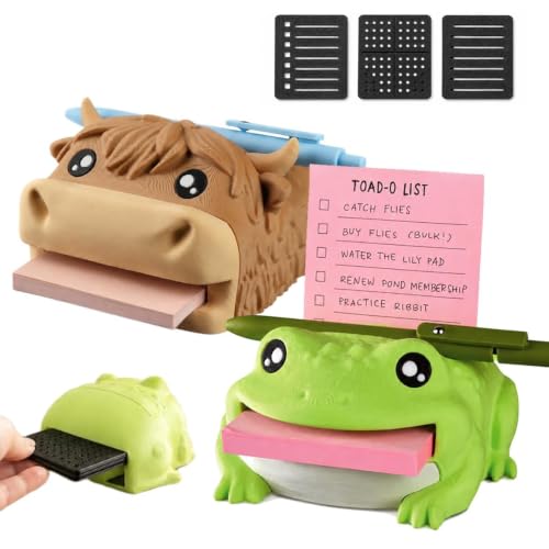 Porston Note Toad Desk Organizer Sticky Note Holder With Three Templates