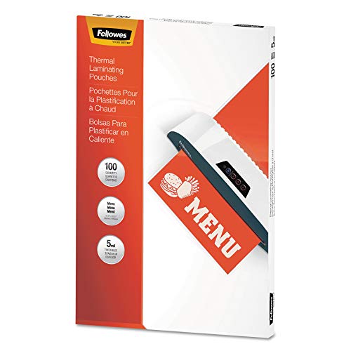 FEL5746001 - Fellowes Thermal Laminating Pouches - Menu, 5mil, 100 pack