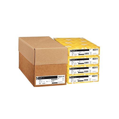 Exact Index Cardstock, 94 Brightness, 90 lb /163 gsm, 1000 Sheets/Carton, 8.5" x 11", White - 40311-01, (Pack of 4)