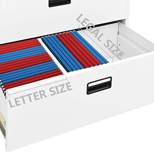 AJSEOYBS Vertical File Cabinet,Drawer File Cabinet,Mobile Filing Cabinet for Home Office,Filing Cabinet White 35.4"x18.1"x28.5" Steel