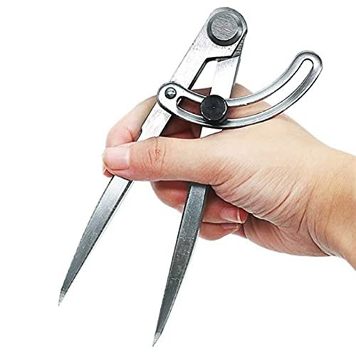 TXGJWRA Compasses Spacing Compass Adjustable Leather Craft Rotating Math Geometry Set with Lock Precision Stationery Durable for School Student Measuring Tools,125Mm (150mm)