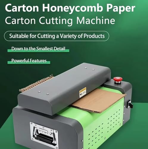 JTYZWLRBY Paper-Honeycomb-Packaging-Padding-Machine,-Waste-Box-Paperboard-Kraft-Expanding-Pad-Shredder-Cutter,-Transforms-Cardboard-Into-Packing-Material,-Cutting-Width-325Mm